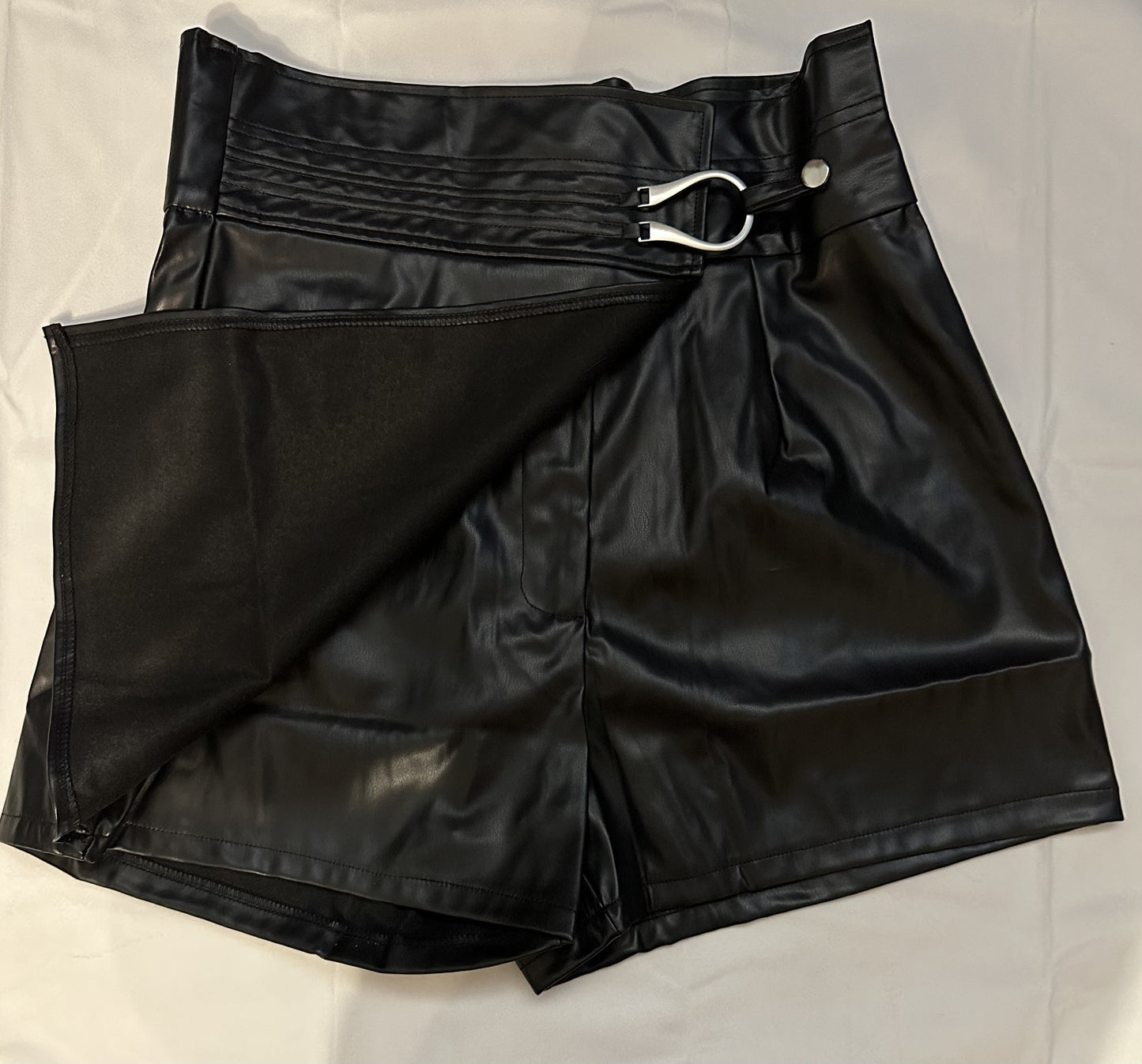 Leather Look Skort